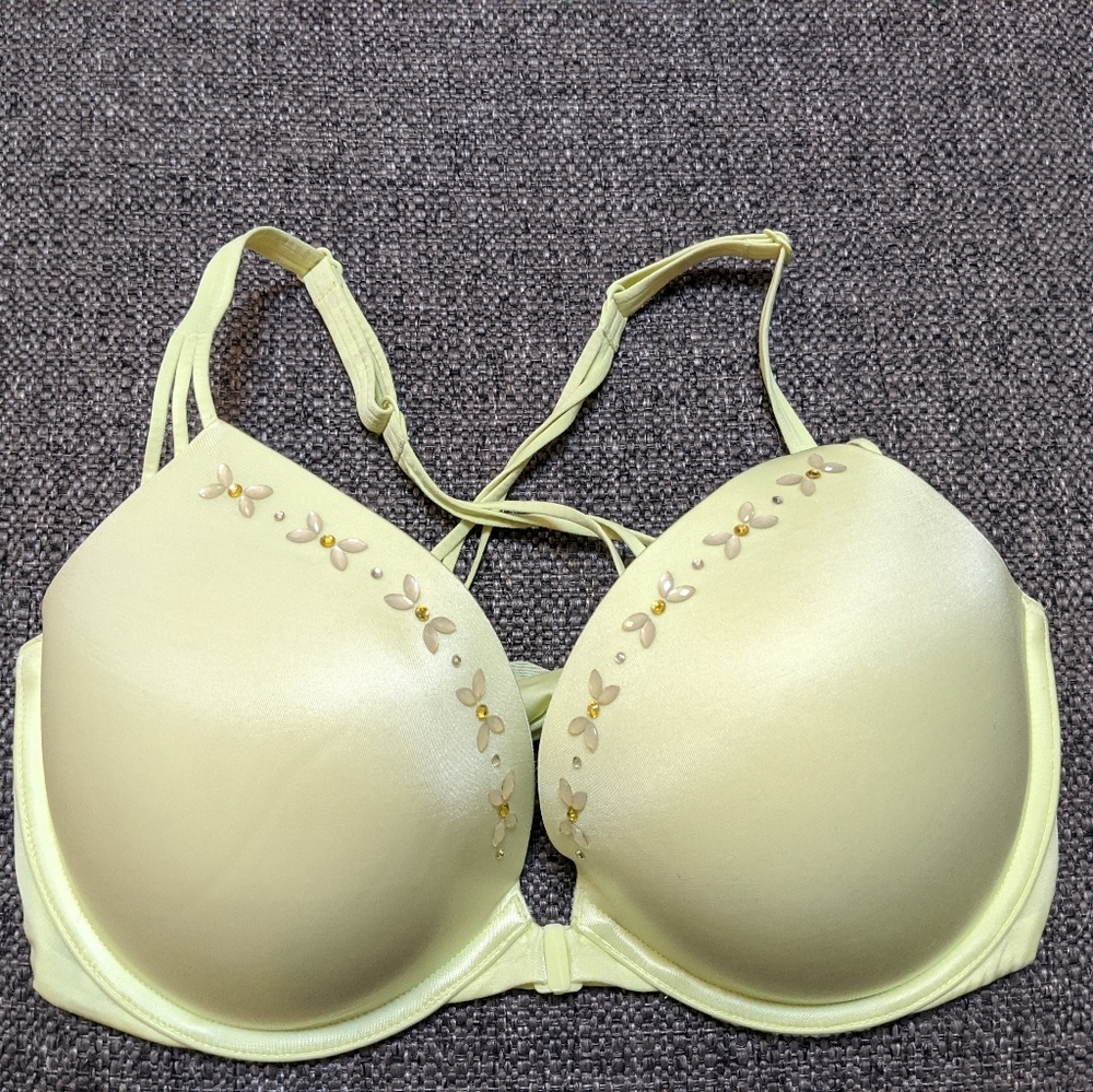 Neon Victoria secret pushup bra, front clasp